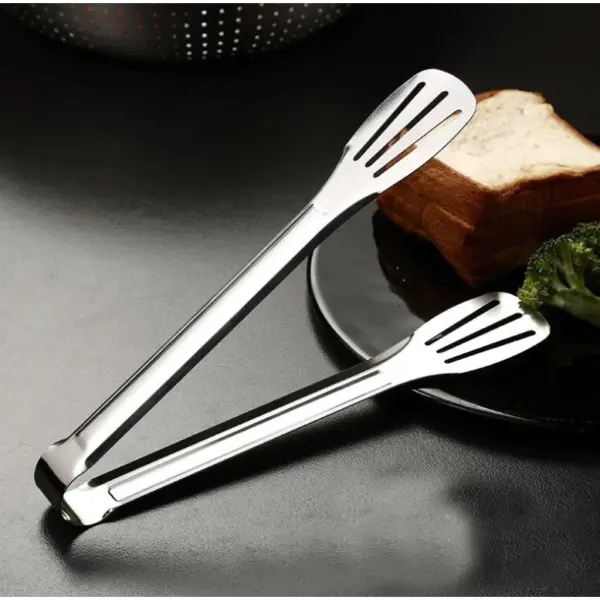 คลิปหนีบอาหารสแตนเลส ที่คีบบาร์บีคิว ย่างเนื้อ ที่คีบปากเป็ด stainless steel food clip